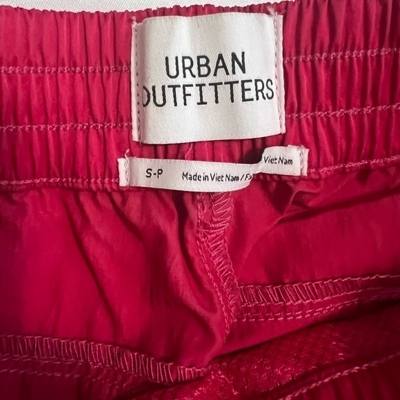Urban Outfitters Nylon Jogger Pants Pixie Waisted Hot Pink Size Small Zippers - Picture 5 of 9
